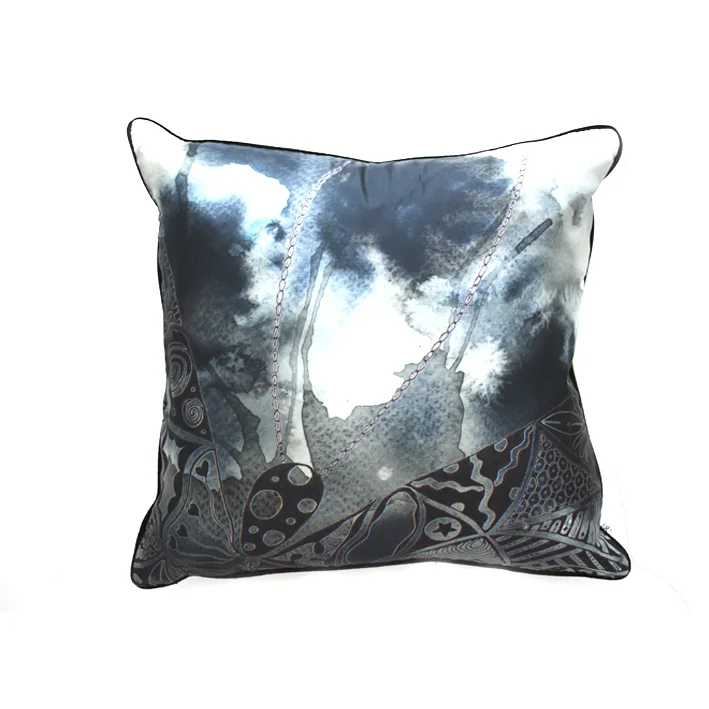Hello velvet and silk Cushion