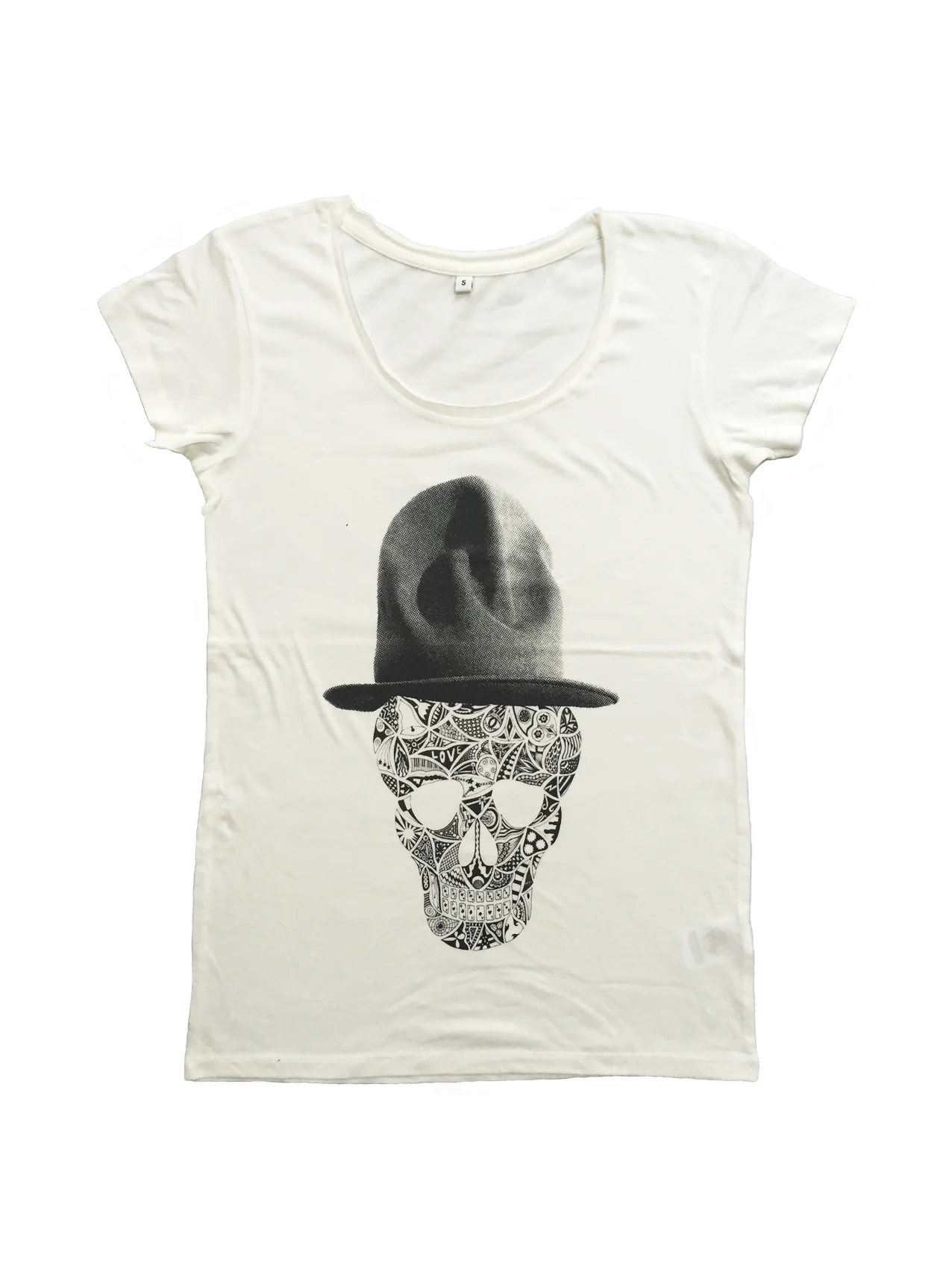 WOMEN || Raw Edge jersey t-shirt with 'Jose & Hat' print 