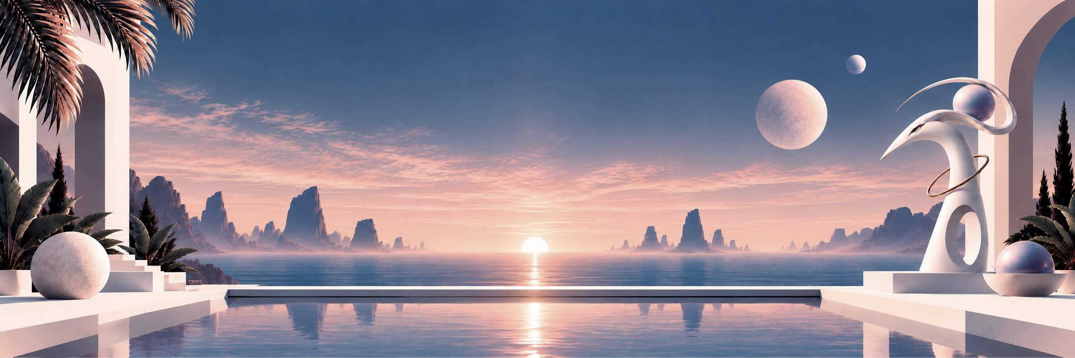 Pastel Infinity Pool at Cosmic Sunset.png
