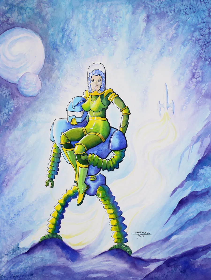 Blue Explorer Robot