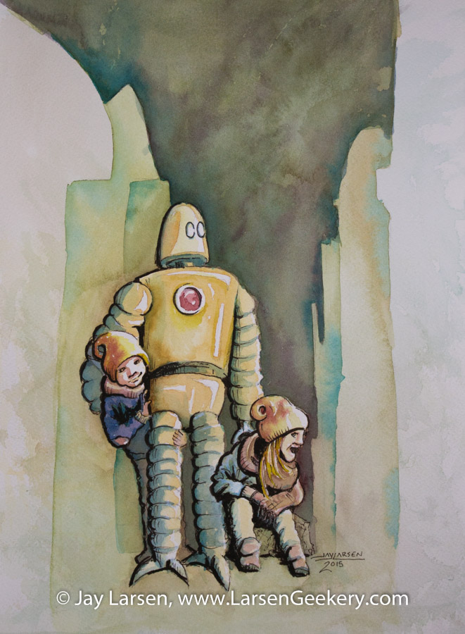 Children with Guardian Robot