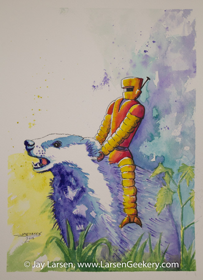 Badger Riding Robot