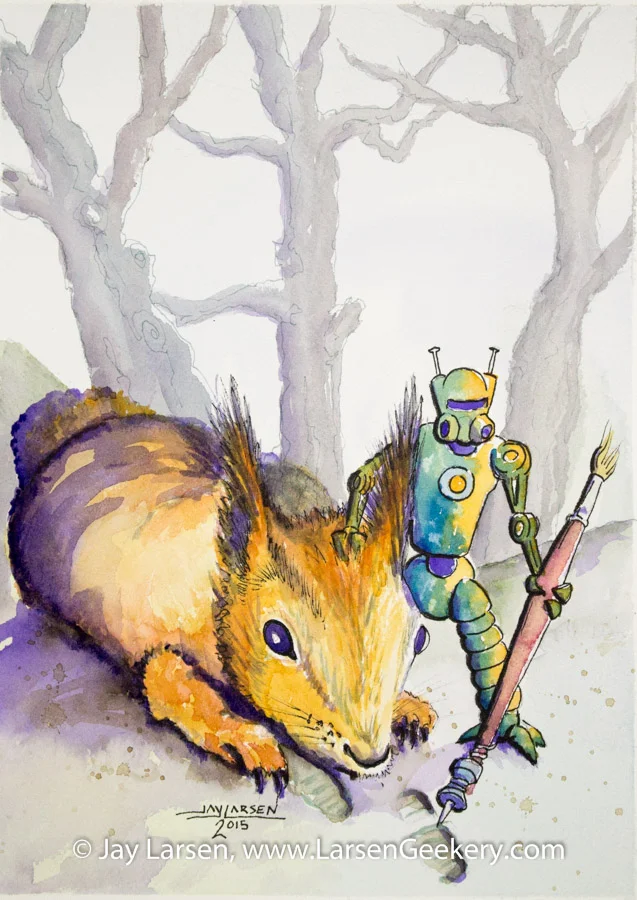 Squirrel with Robot