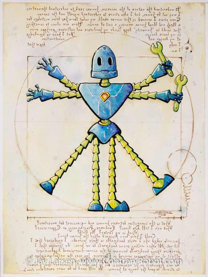Vitruvian Bot by Jay Larsen