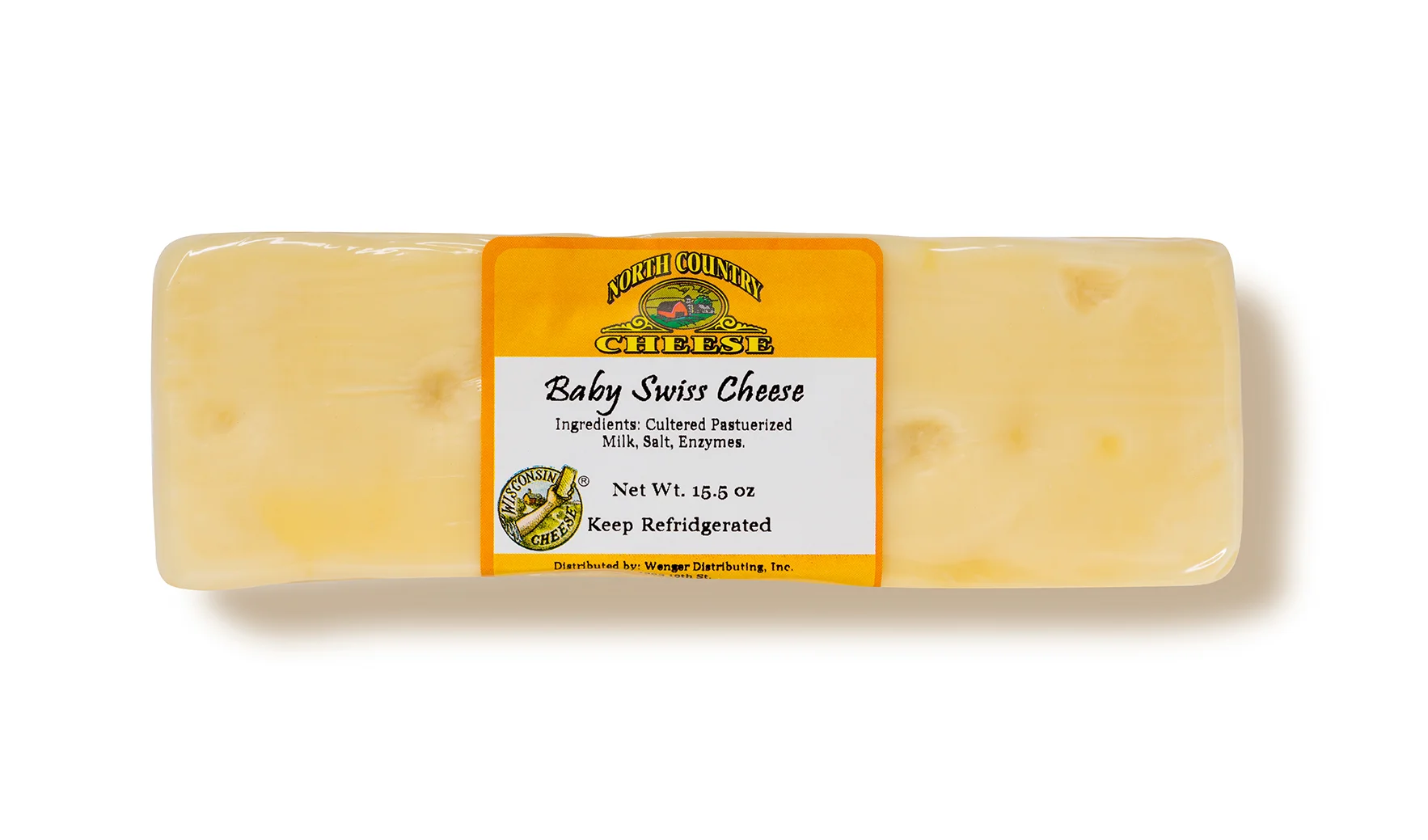 Baby Swiss Cheese 14 oz. — North Country Cheese