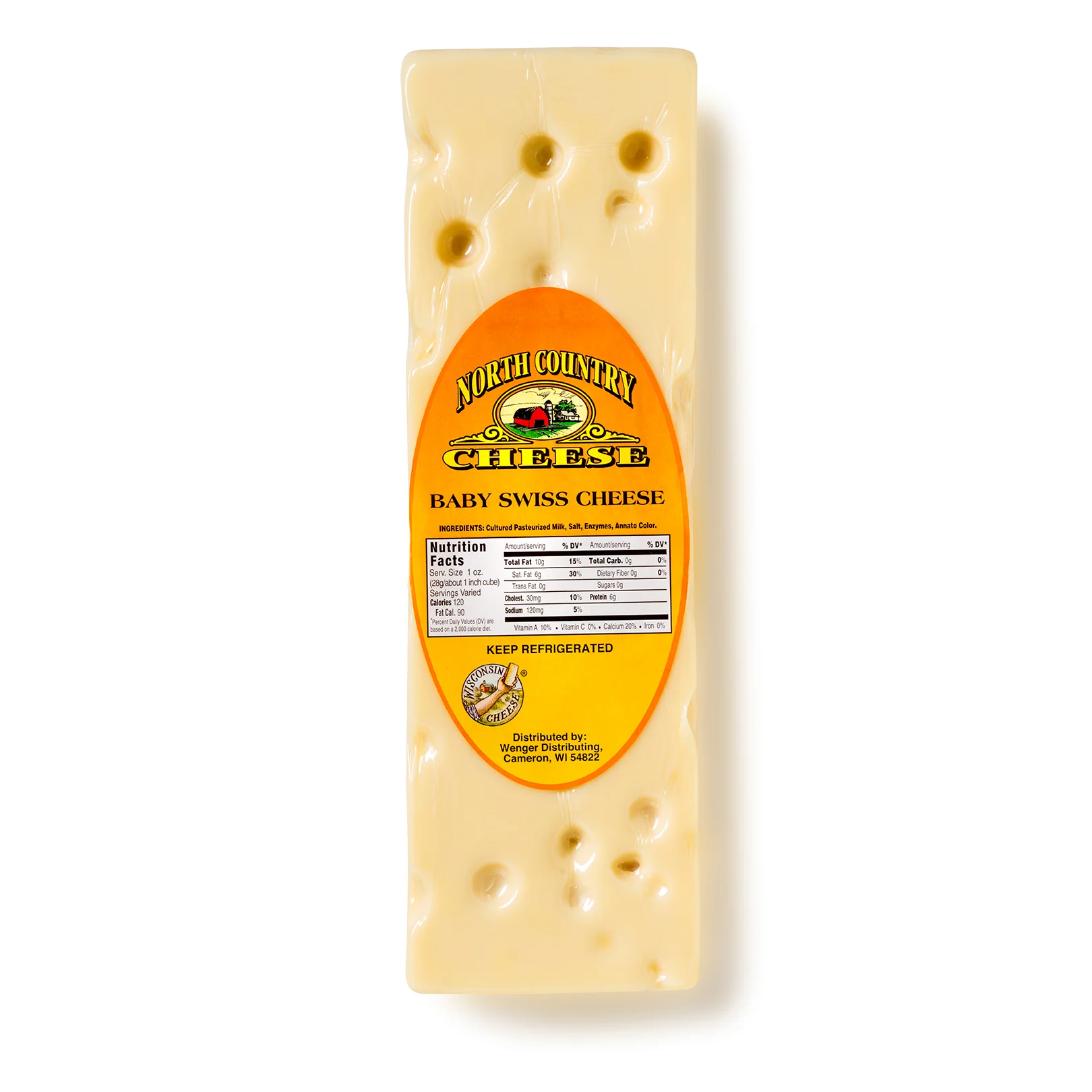 5 lb Baby Swiss Cheese — North Country Cheese