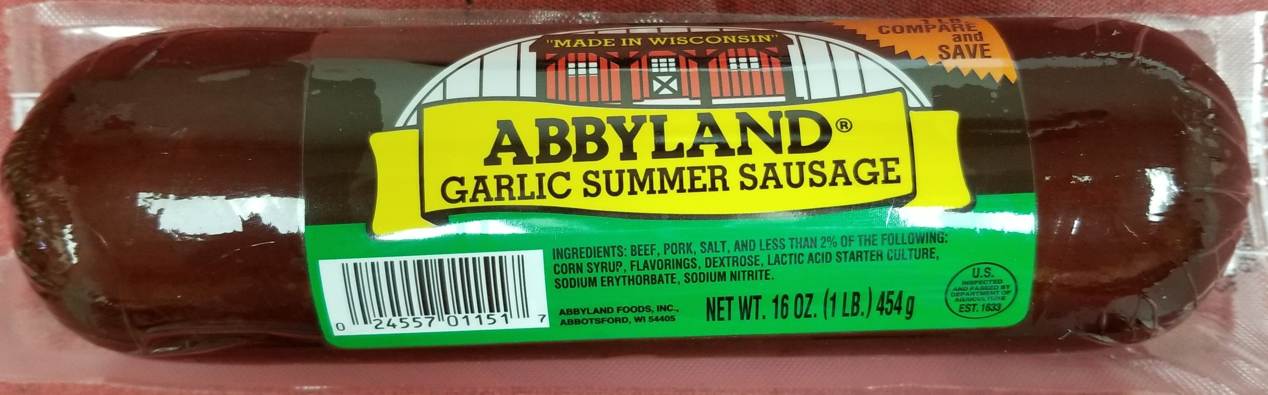 Abbyland Garlic Summer Sausage — North Country Cheese