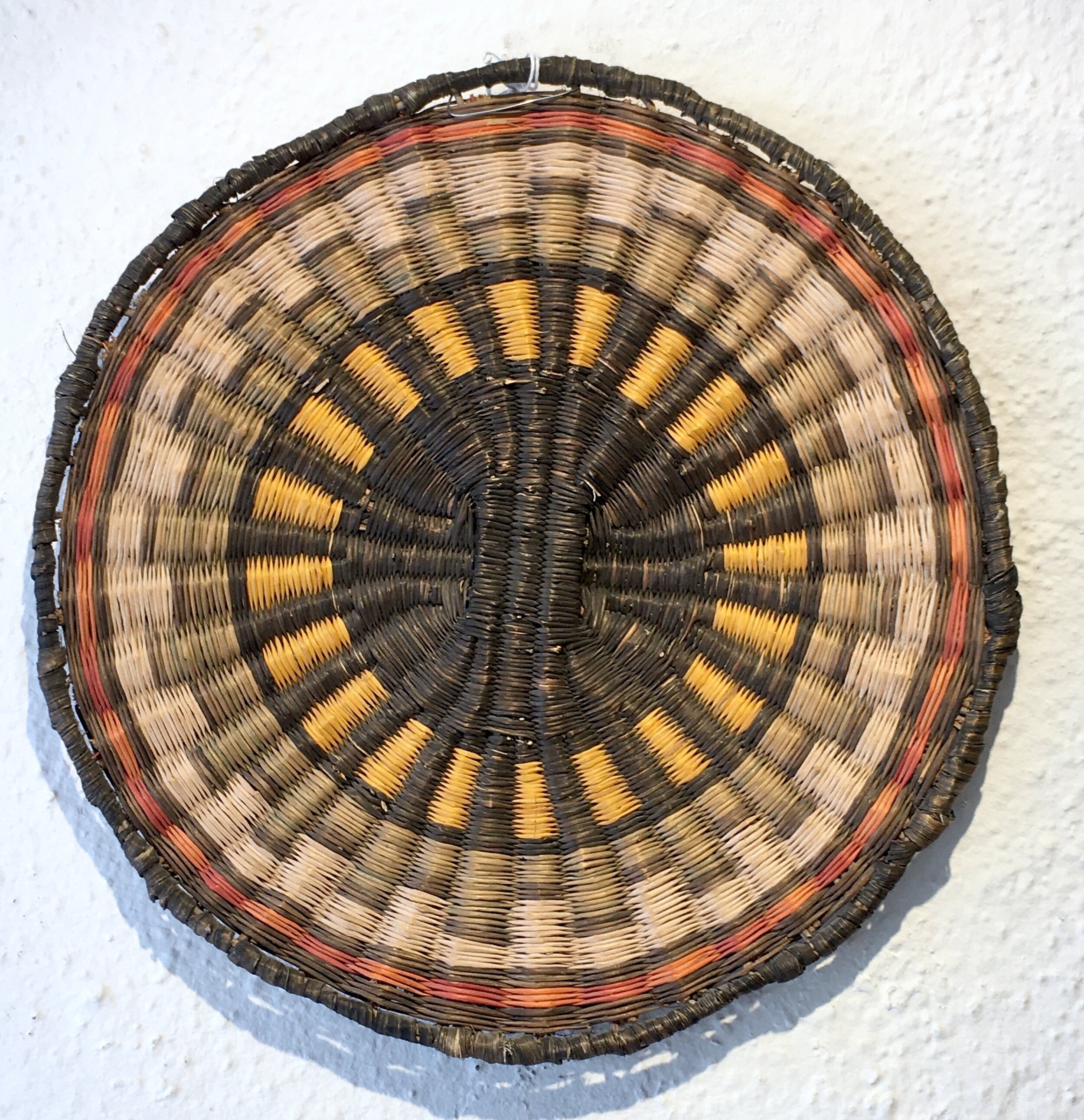 antique sunflower woven unique design motif basket
