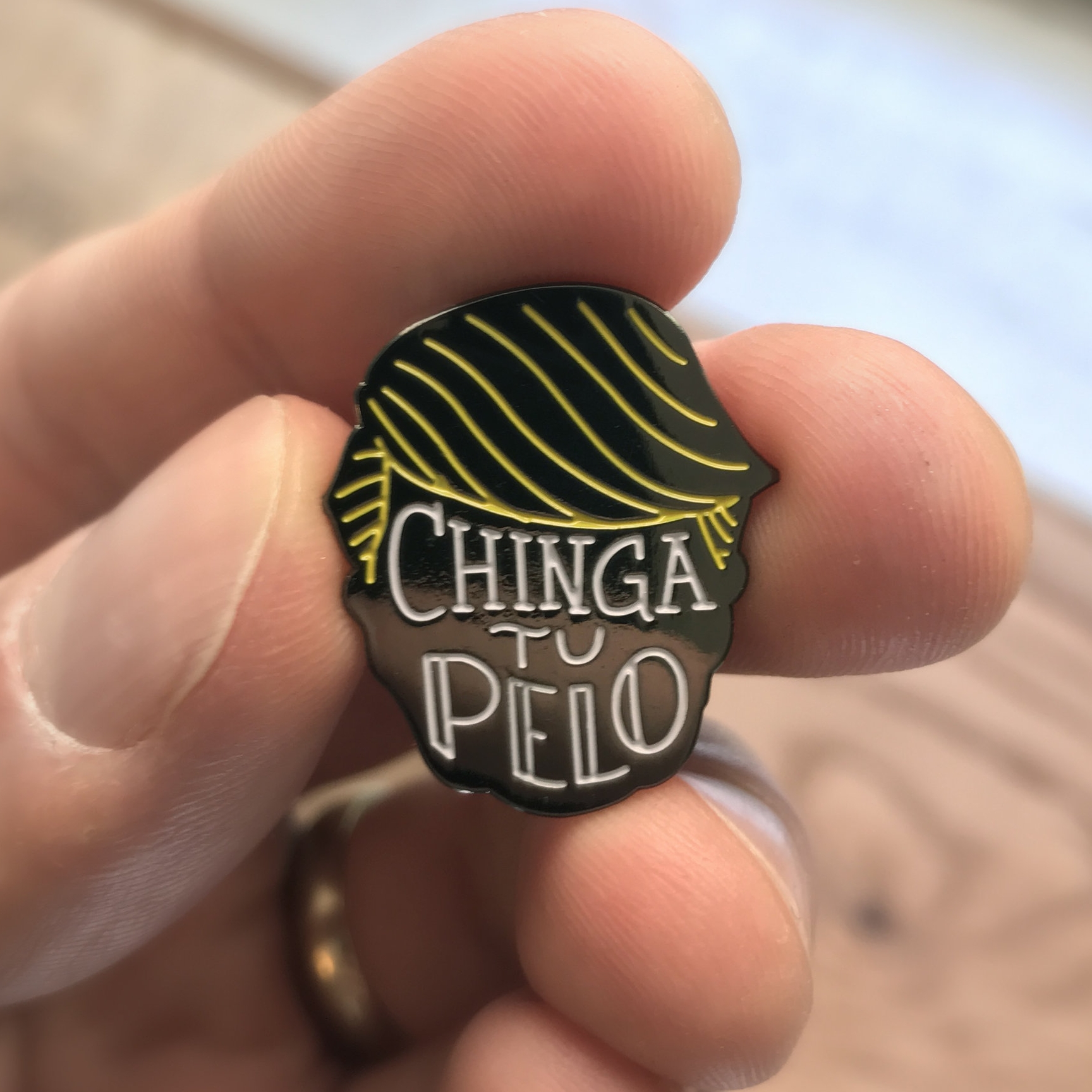 ChingaTuPelo-Enamel-Pin