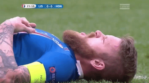 Sleepy Iceman. ALSO AMFOR ISLAND!!! I CALLED THEM 3 WEEKS BEFORE TO DO IT. ICELAND = LEICESTER CITY