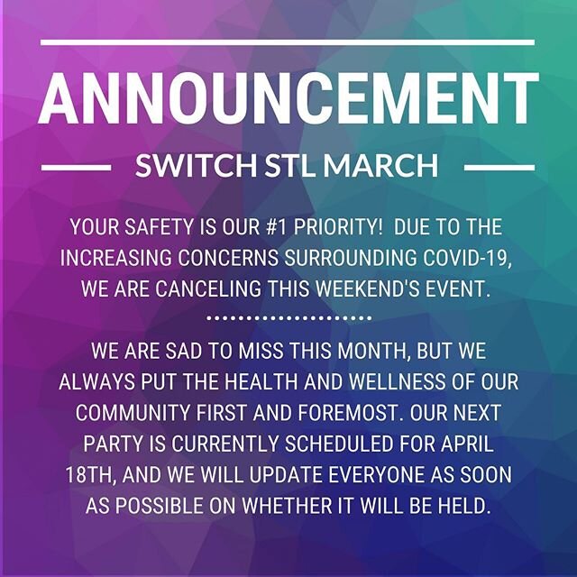Hi friends, fam, and community! Things are changing quickly and we are big supporters of being safe. We are sad to miss the month&rsquo;s event, but Livery &amp; our party consider your health and wellness a top priority. As STL moves closer towards 