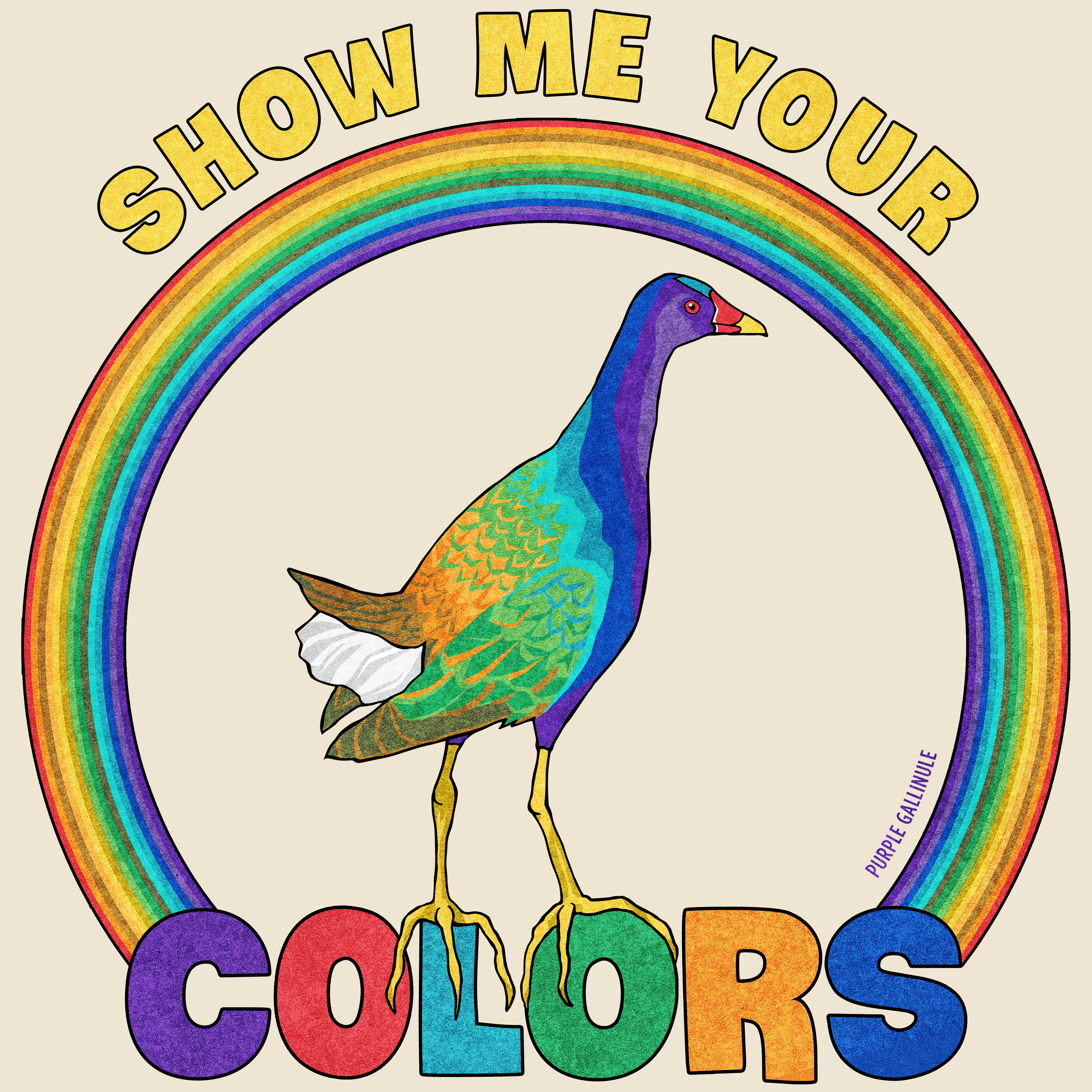 "Show Me Your Colors" Pride tee design