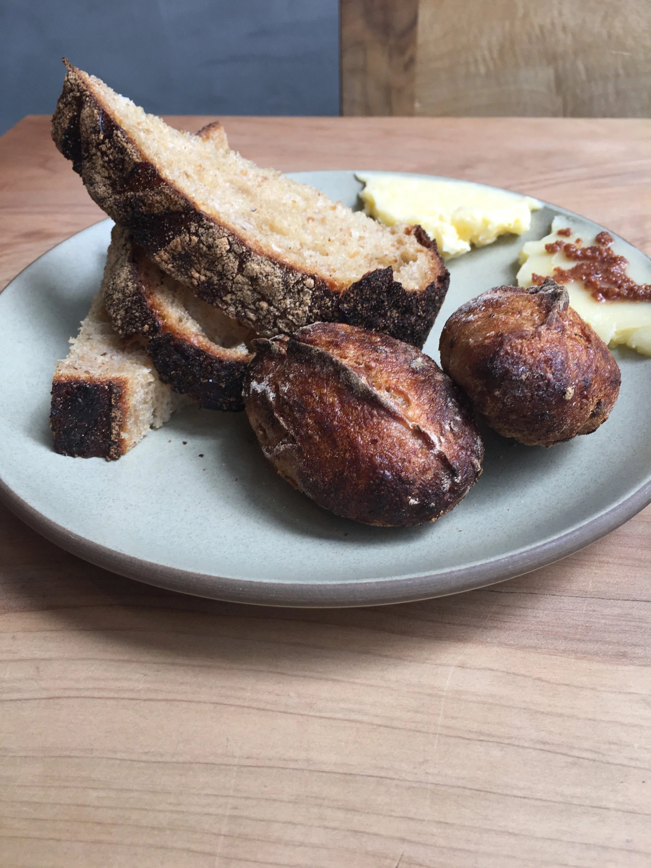 Two chefs, two kernza bread recipes, two kinds of butter. (Expanded Kernza bread offerings coming soon.)