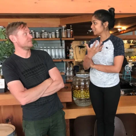 Nick Balla and Preethi R at The Perennial/Smokebread