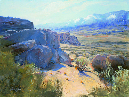 the buttermilks, bishop ca 18 x 24 oil on masonite