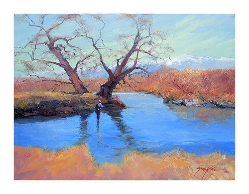 owens creek - bishop, ca 18 x 24 oil on masonite