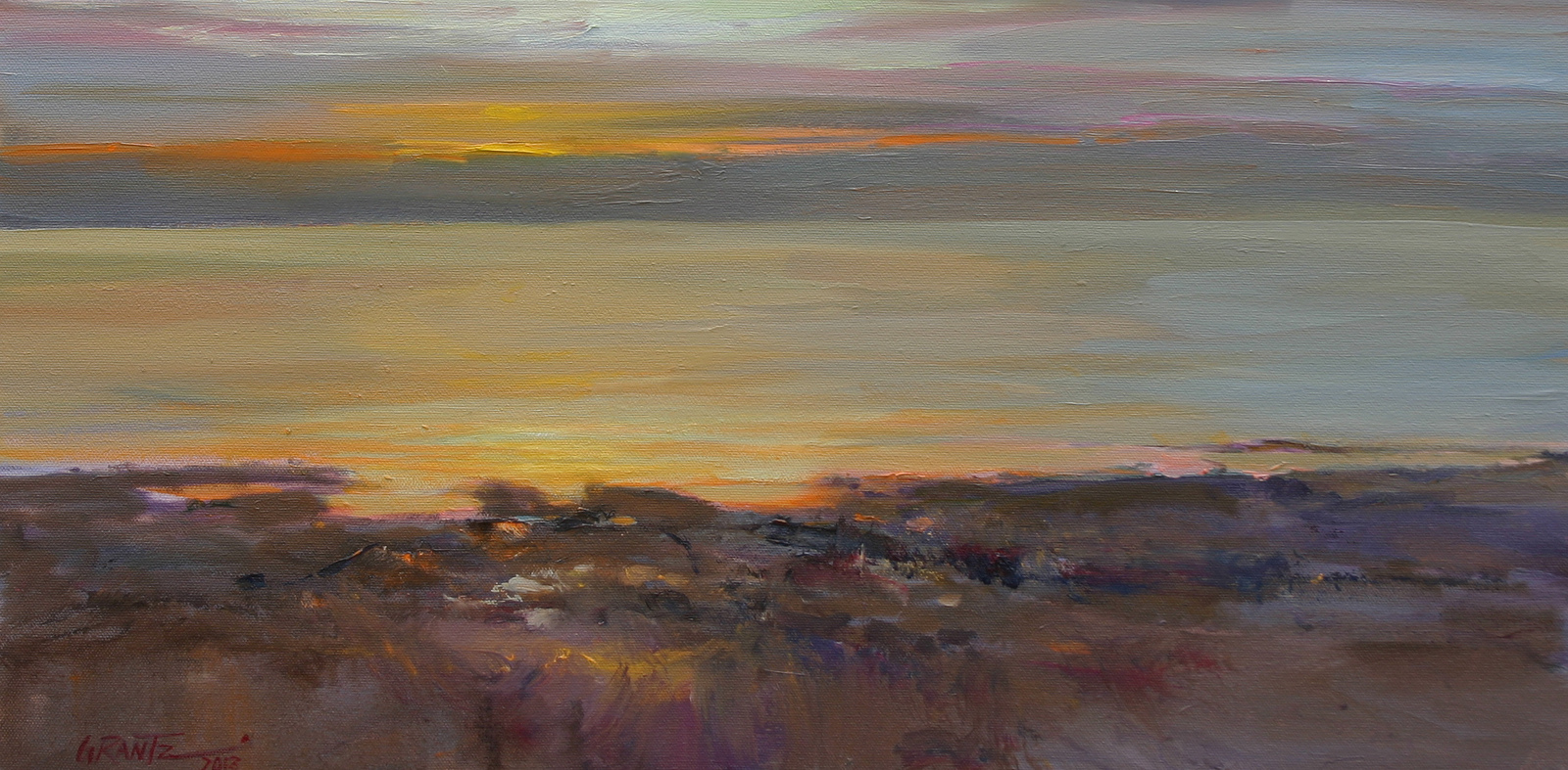 bay sunset 12 x 24 oil S O L D