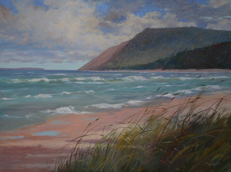 dunes from empire beach 30 x 40 oil S O L D