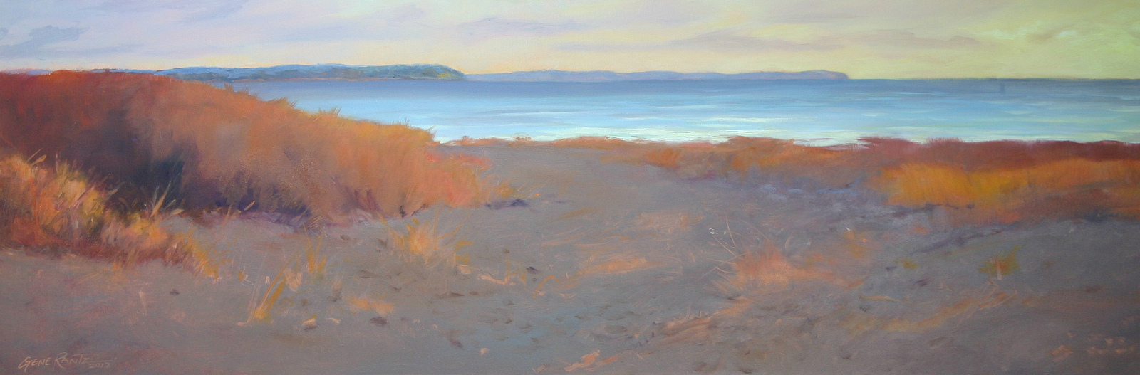 morning shadows 15 x 45 oil