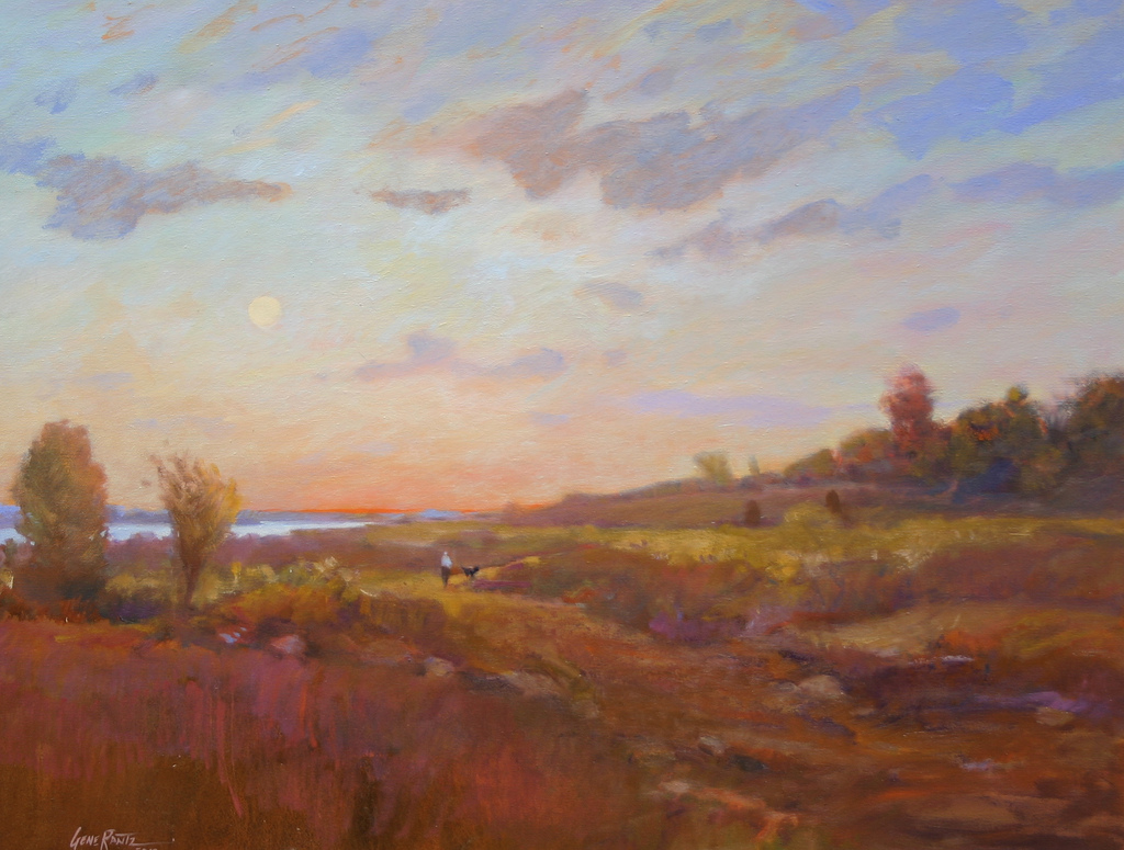 evening walk 22 x 28 oil on canvas