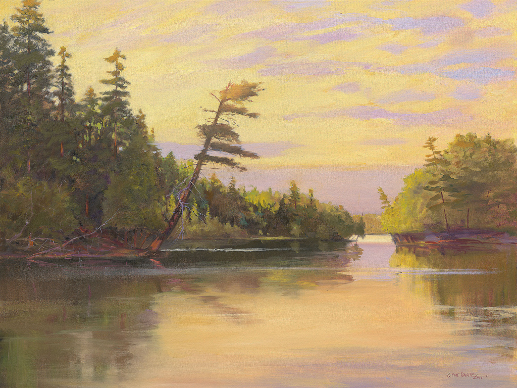 crooked lake 30 x 40 oil on canvas