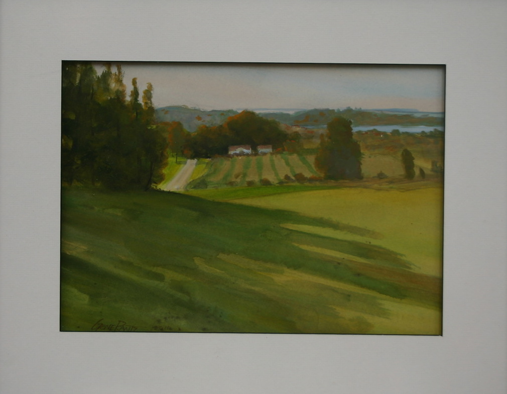 ALPERS ROAD LOOKING WEST 10 X 14 WATERCOLOR