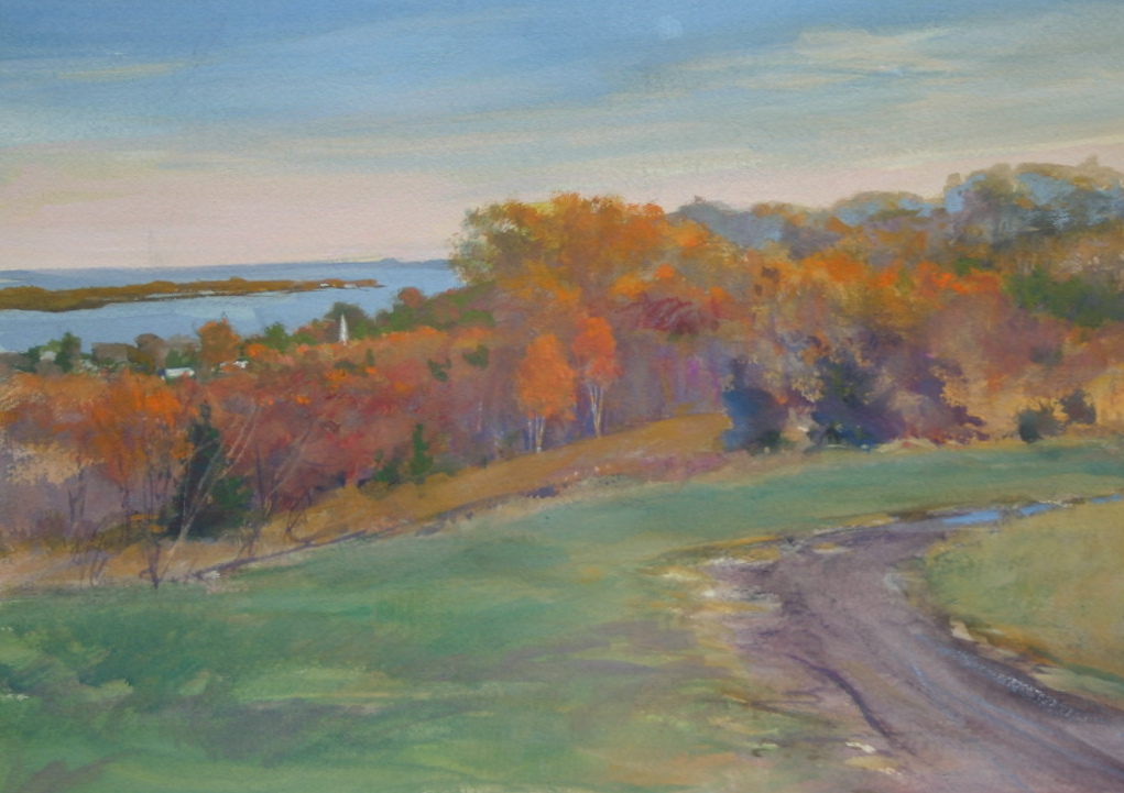 northport bay overlook 10 x 14 watercolor