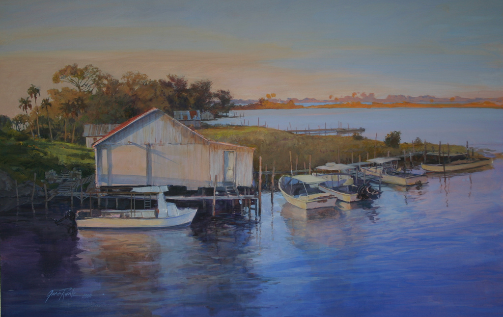 cedar key bridge two 24 x 36 giclee
