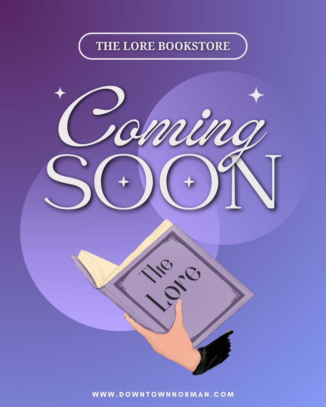 Oh, you didn't know? @theloreok is opening its very own brick-and-mortar storefront next door to @yellowdogcoffee! 🥳 We are so thrilled to be adding another local bookstore to Norman's buzzing downtown scene ✨️