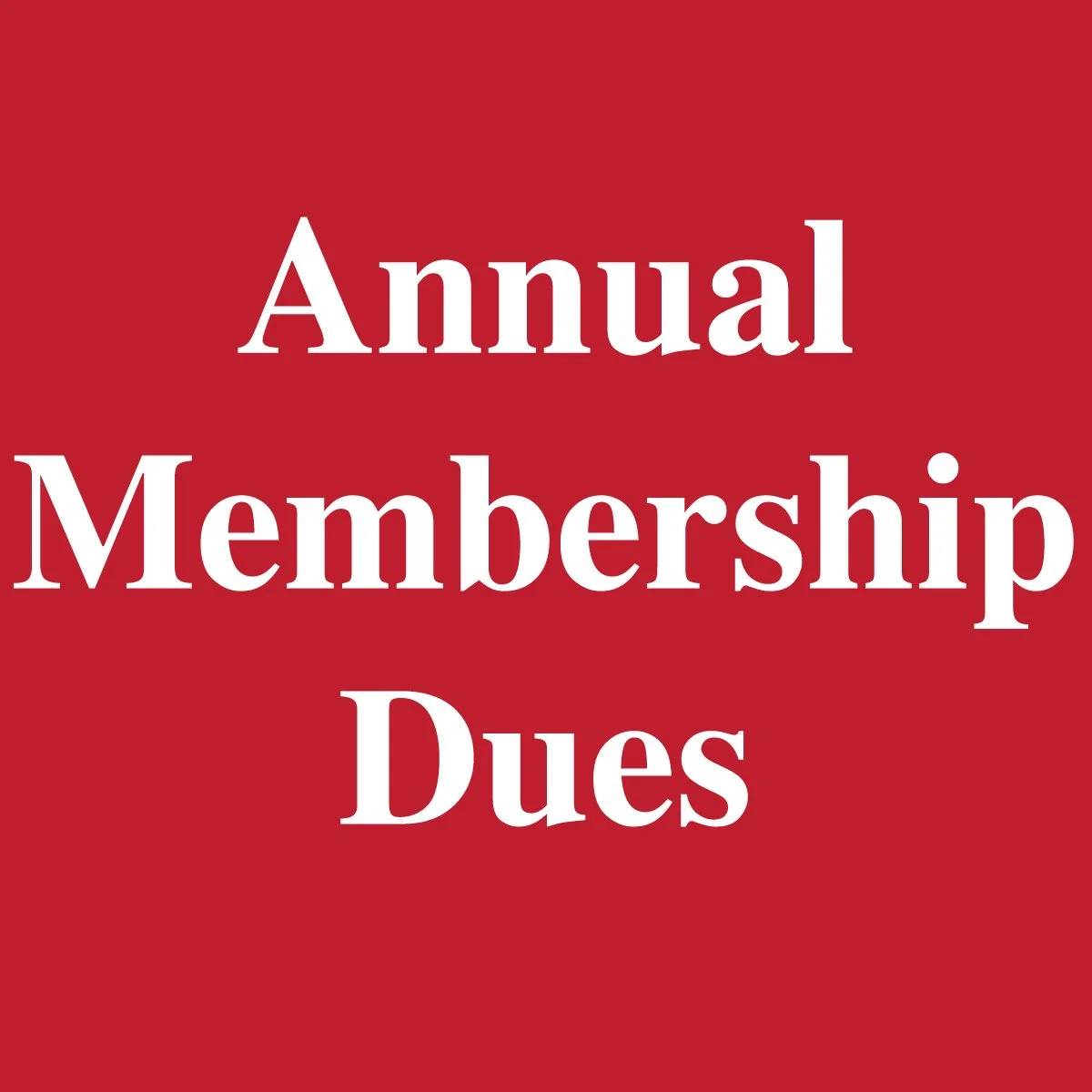 Annual Membership Dues