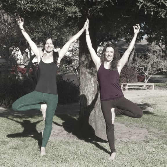 Tree Pose, with a partner!