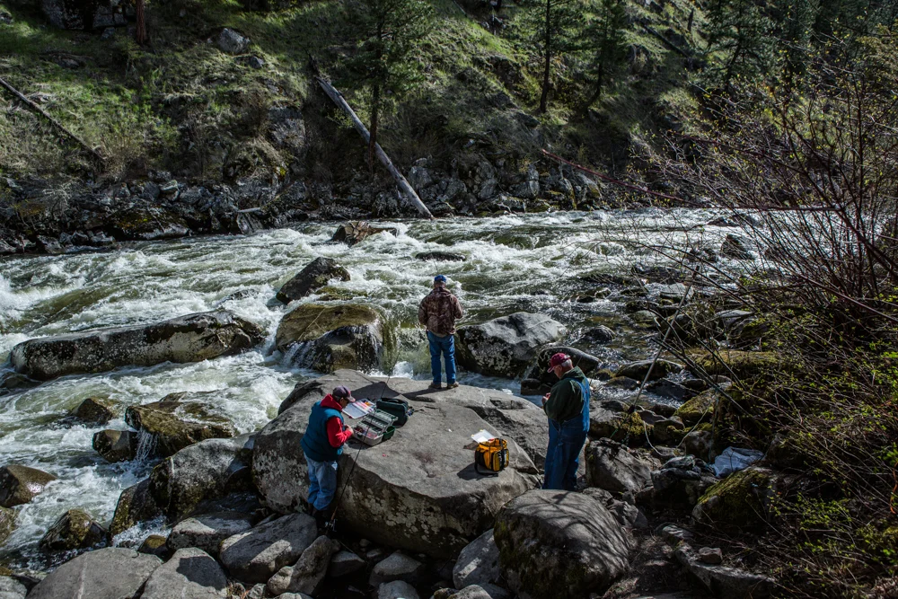 fishermen, clearwater river, ID
