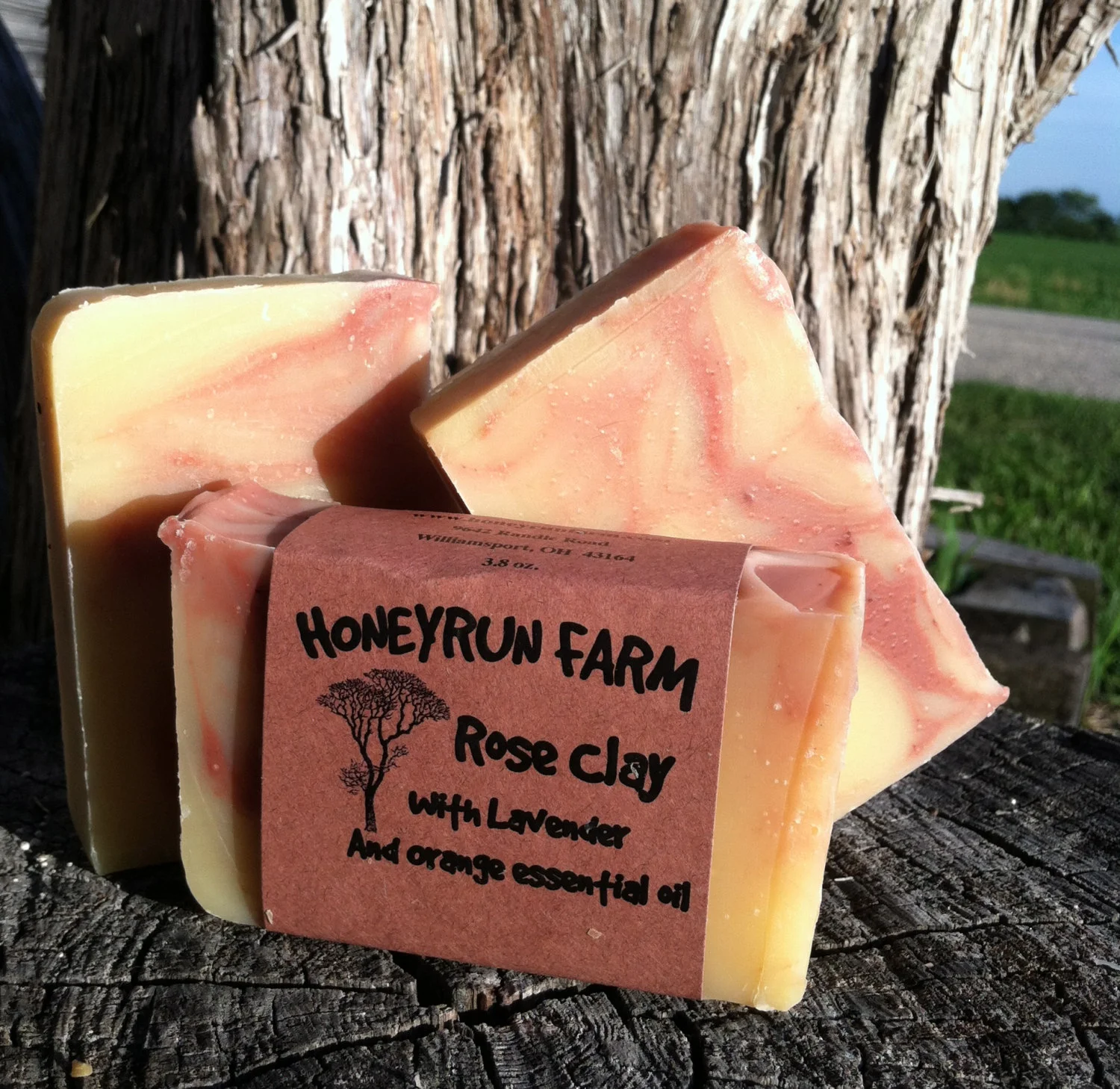 Rose Clay Soap - made with lavender and orange essential oil