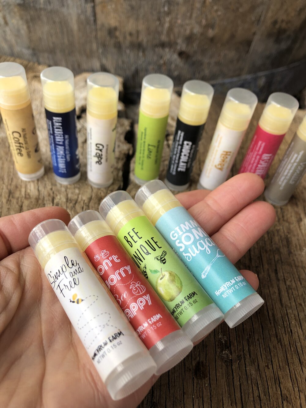 Pineapple/Coconut All Natural Beeswax Lip Balm; 24 Count Dispenser | Only 45.99 When You Order Now at Our Georgia Honey Farm