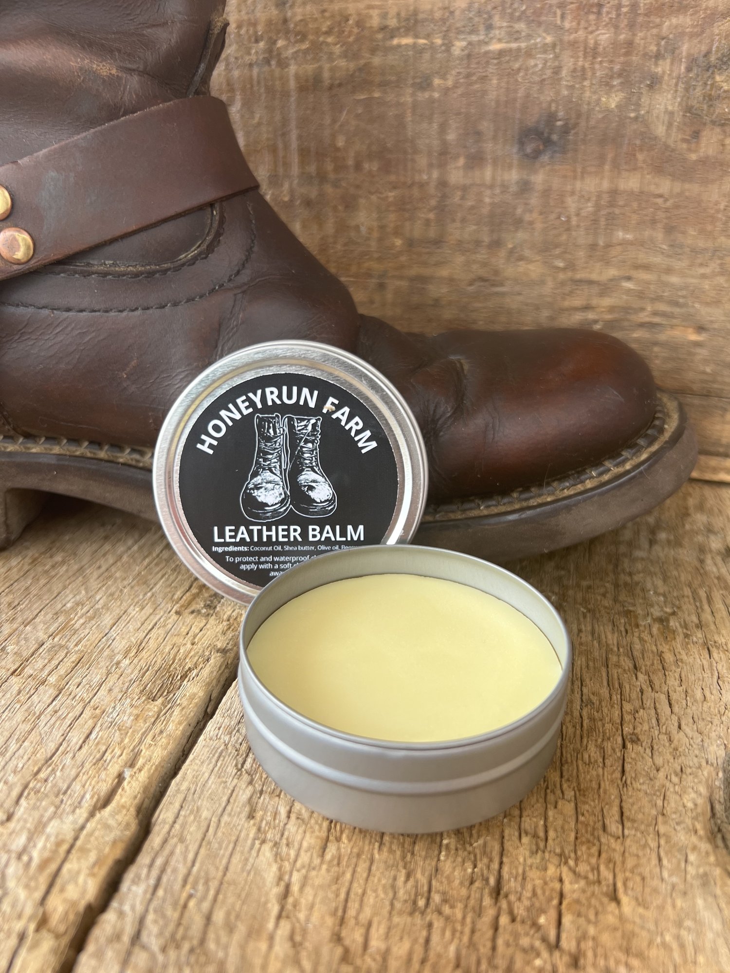 Beeswax Leather Balm. - leather conditioner from Honeyrun Farm