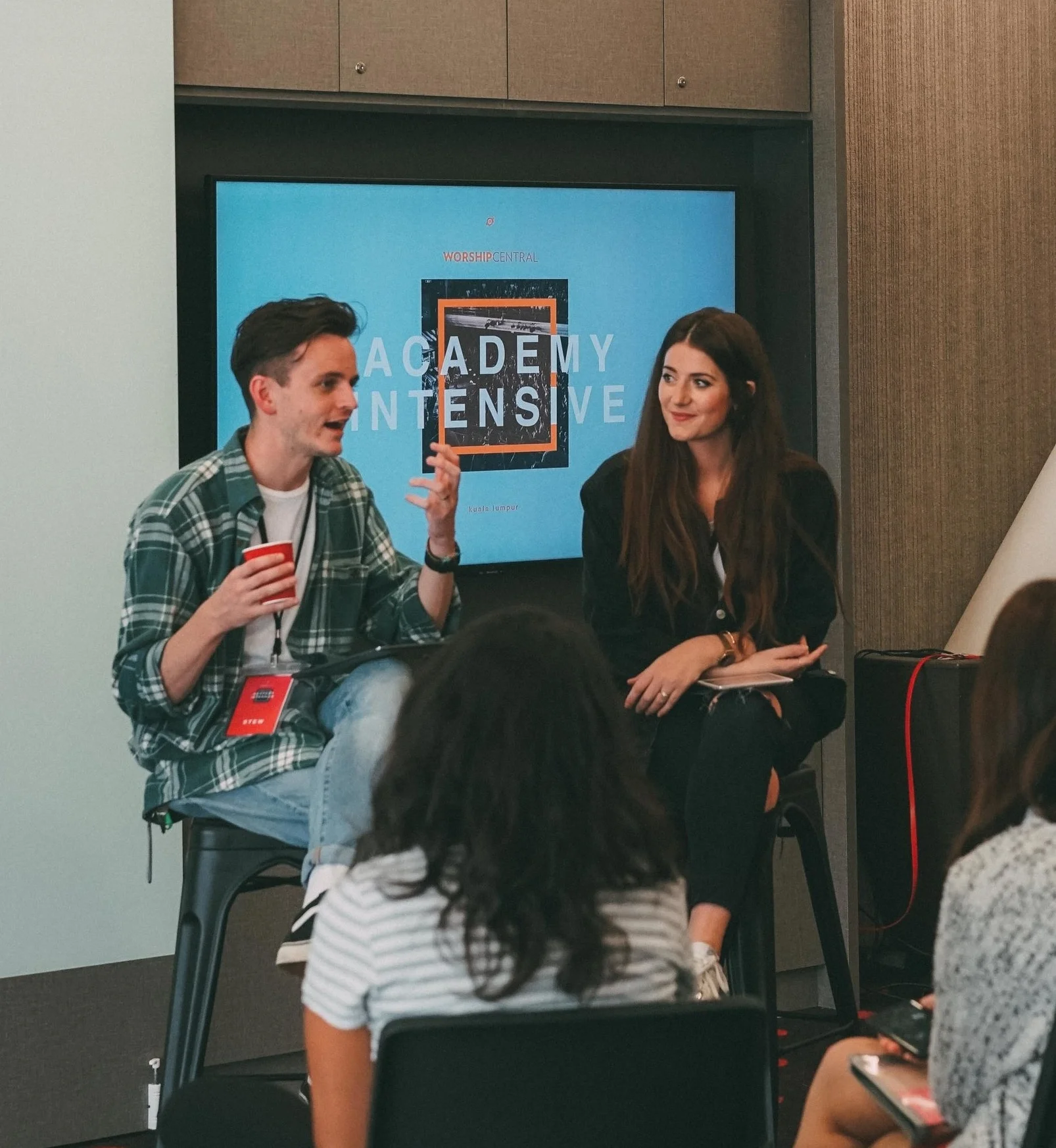 Stew and Abi (Stew’s Wife) giving a talk at the Worship Central Intensive Course