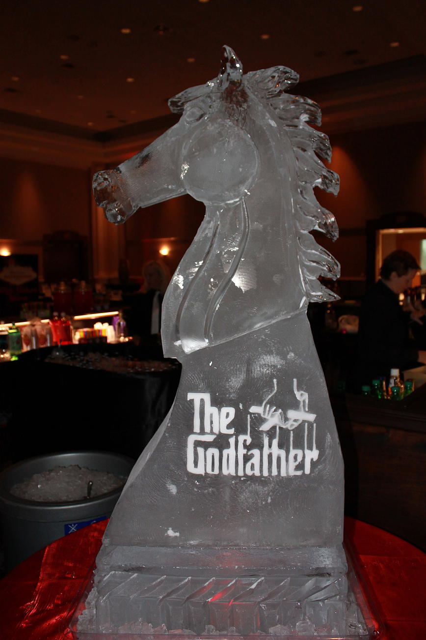 9) Godfather Horse Head Ice Sculpture