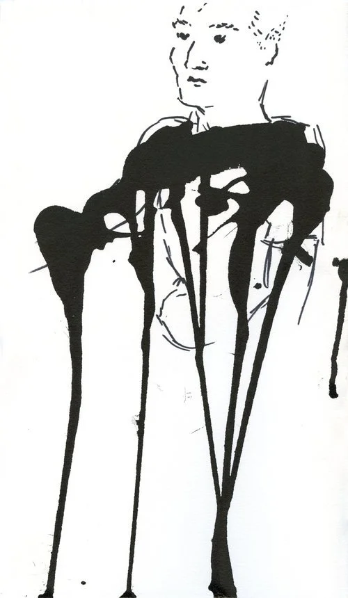  Tom  6” x 9”  ink on paper, 2017 