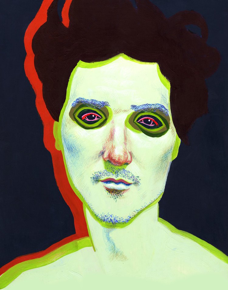  Stephen  9” x 12”  acrylic and colored pencil on panel, 2013 