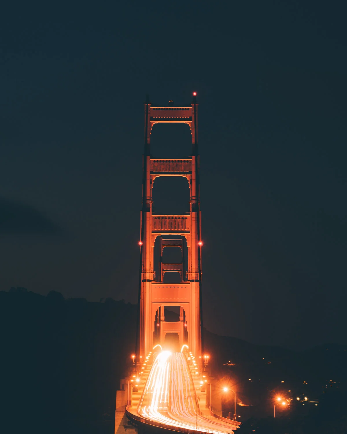 Night View of Golden Gate from Golden Gate Overlook