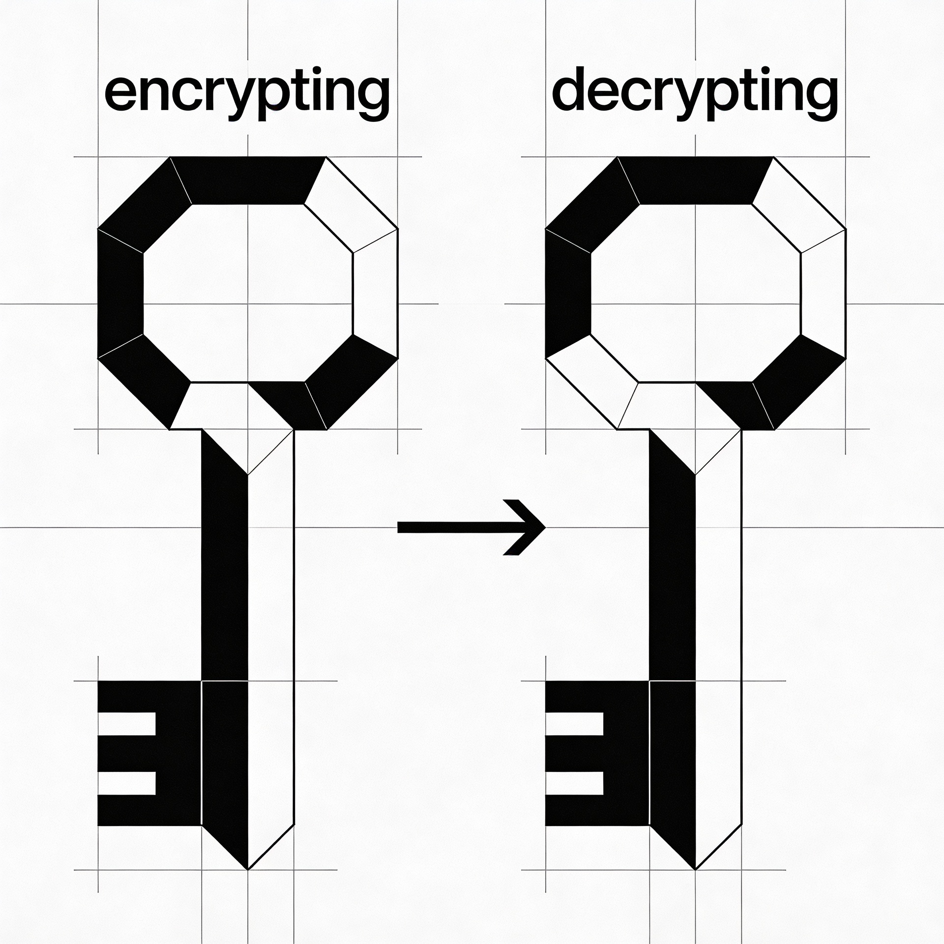 EPISODE 04 — PUBLIC KEY
Asymmetric encryption through one-directional key pairing.
Large-format display · Editorial campaign extension