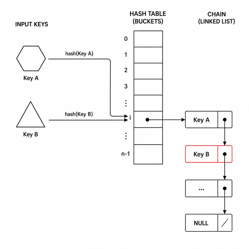 EPISODE 08 — HASH COLLISION
Bucket conflict resolution through chaining and probing strategies.
Large-format display · Editorial campaign extension
