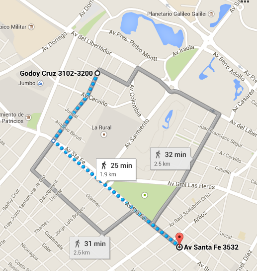 Walking path from our apartment to the CrossFit gym