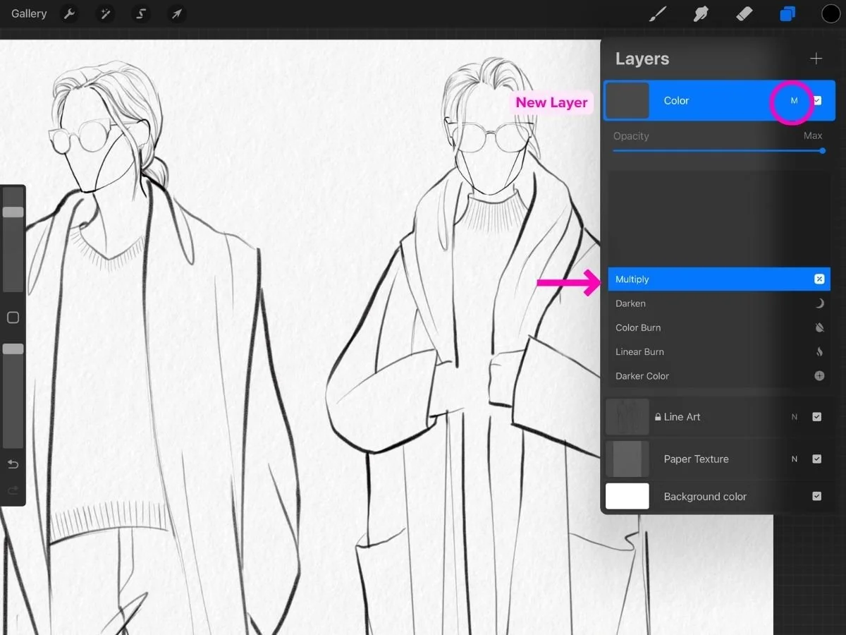 How to Color Your Sketches in Procreate (Without Messing Up Your Line ...