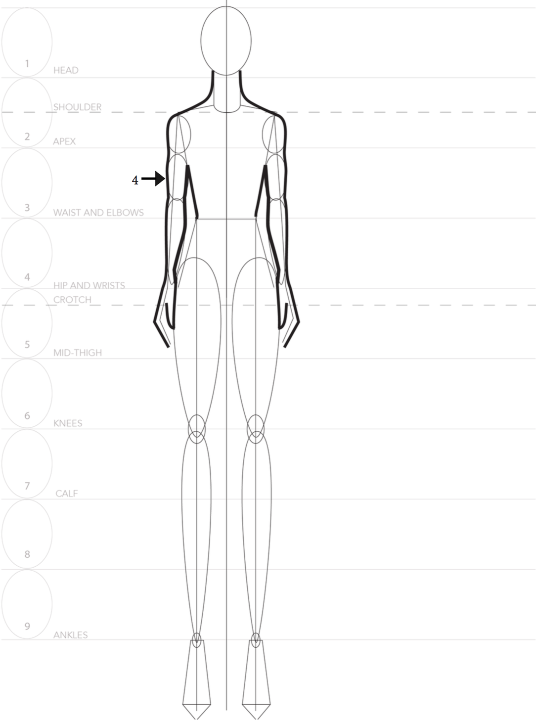 Fashion Sketching: A Step-By-Step Guide To Drawing The Basic Fashion  Croquis With 9 Heads Proportions | For Beginners — Amiko Simonetti