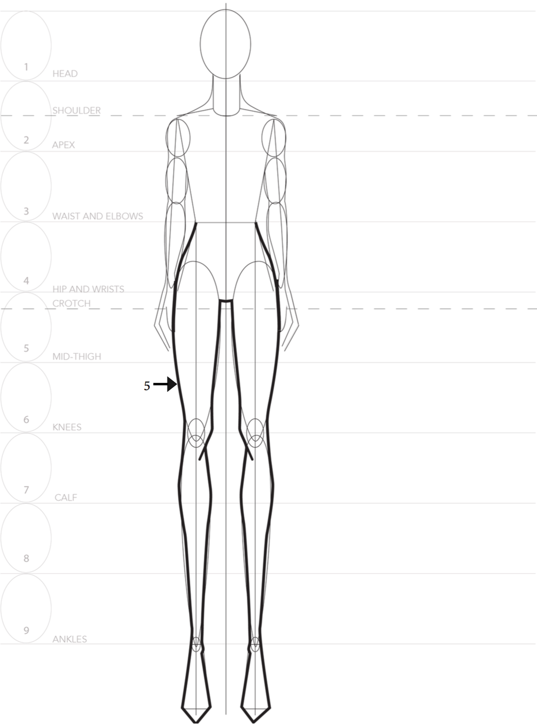 Fashion Sketching: A Step-By-Step Guide To Drawing The Basic Fashion  Croquis With 9 Heads Proportions | For Beginners — Amiko Simonetti