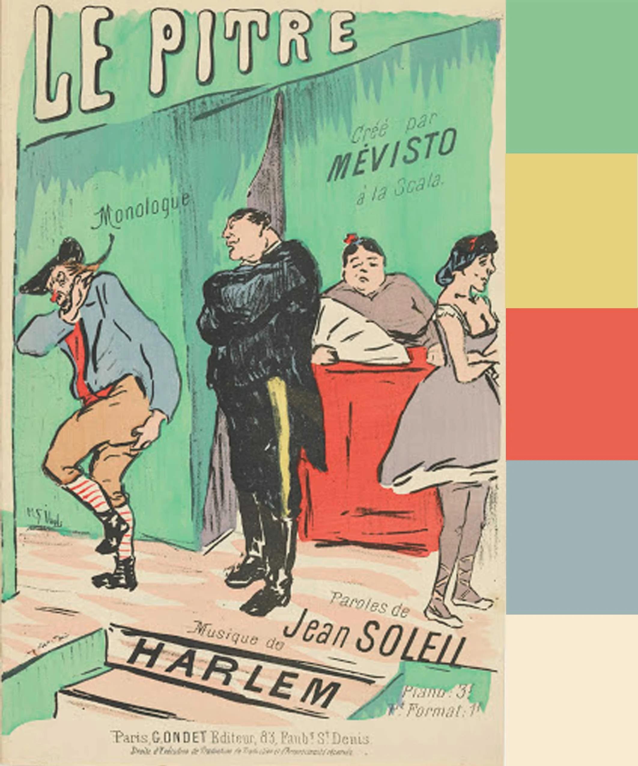Sheet music Le pitre by Jean Soleil and Harlem, performed by Mévisto