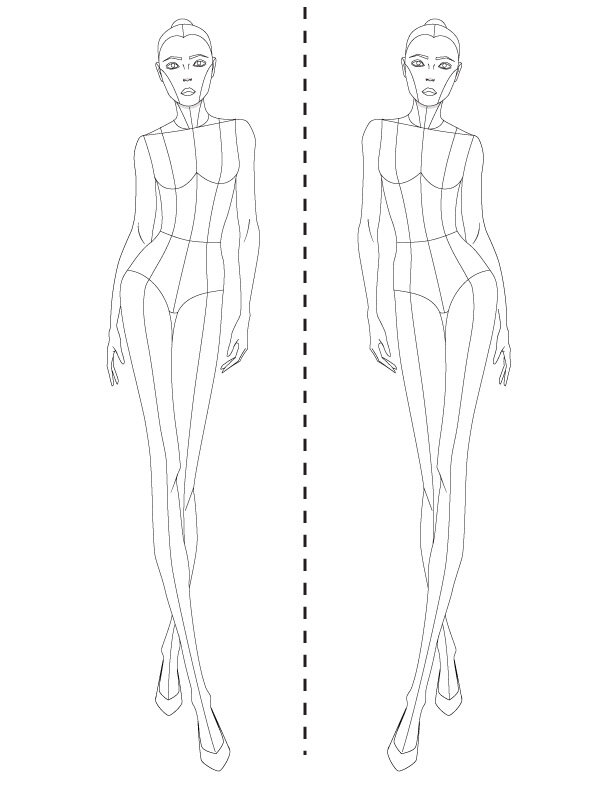 Female Figure Croquis Pack for Fashion (232341)
