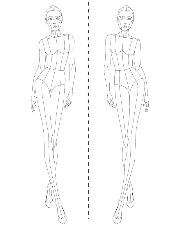 Female Figure Croquis Pack for Fashion (232341)