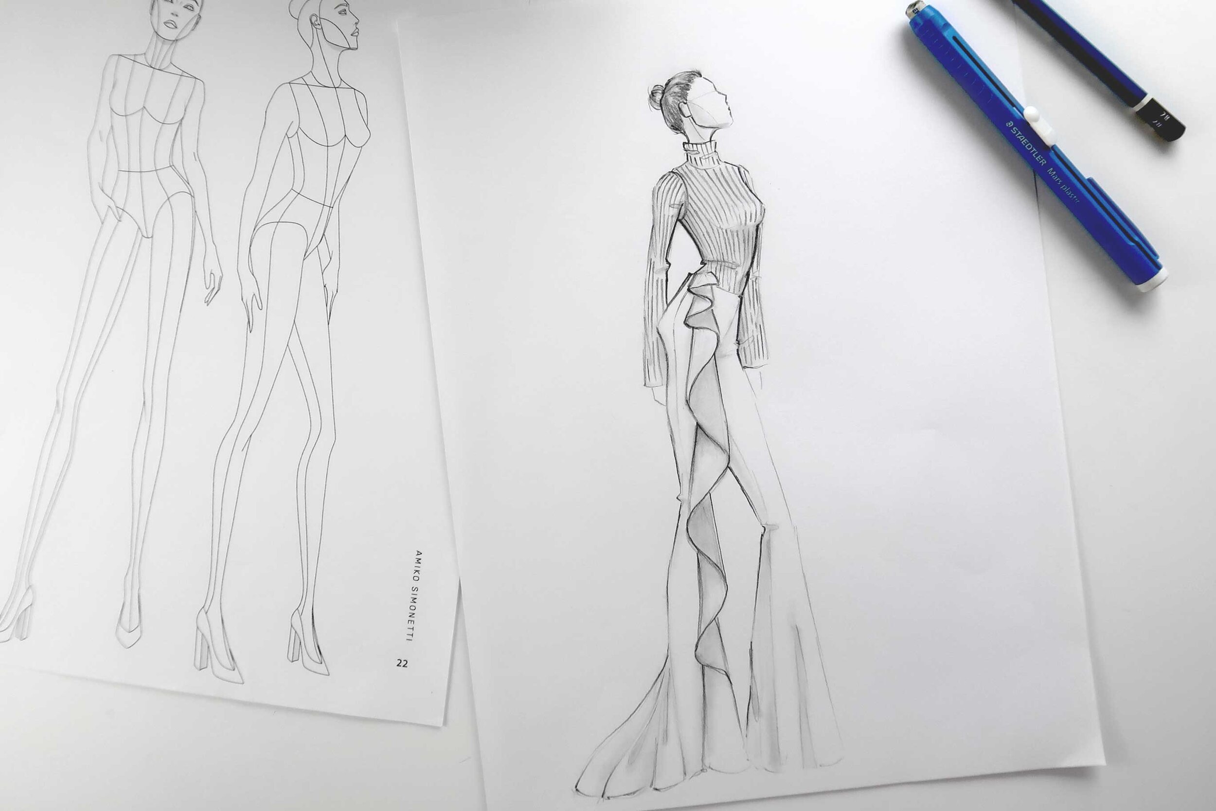 Fashion Figure Drawing Ruler Fashion Line Drawing Human Dynamic Template  for Clothing Design Humanoid Template Set